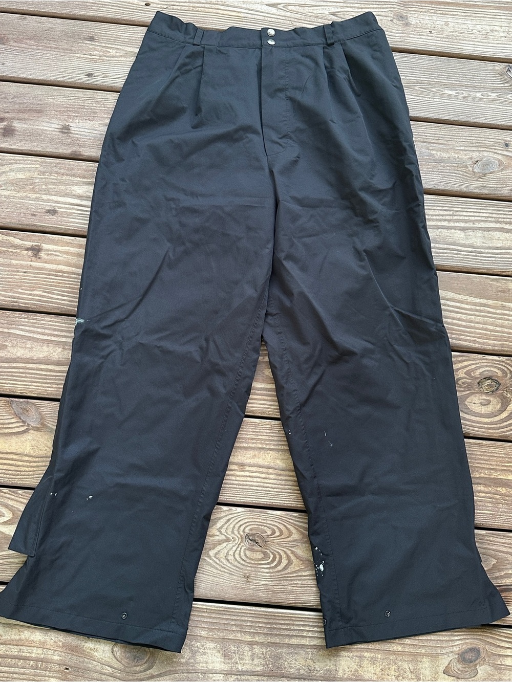 Vintage ZR Gore-Tex Snow Ski Pants Black Wide Leg Waterproof Snowboard Pants L